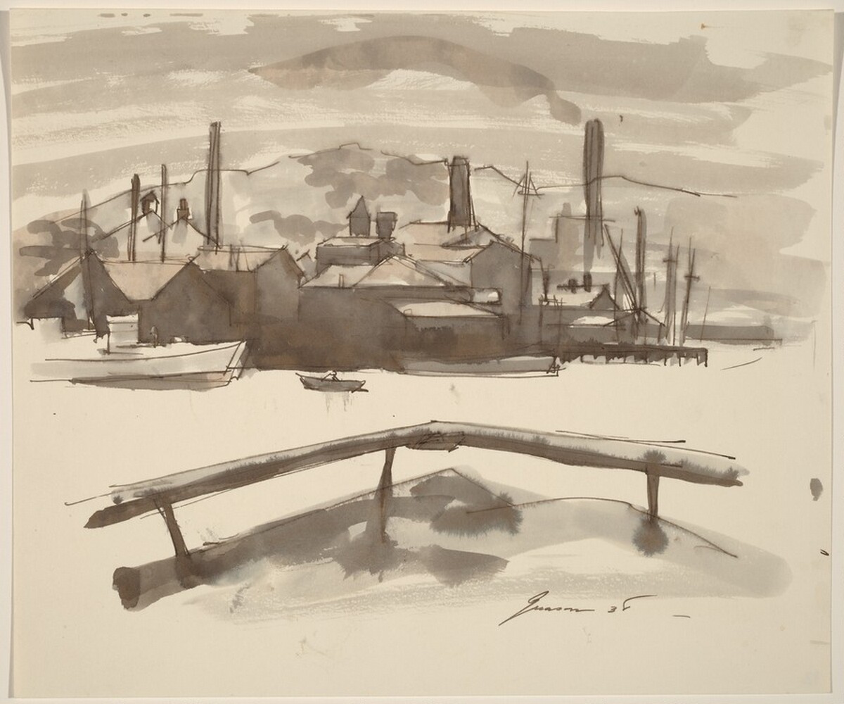Town and Harbor by Donald Carlisle Greason