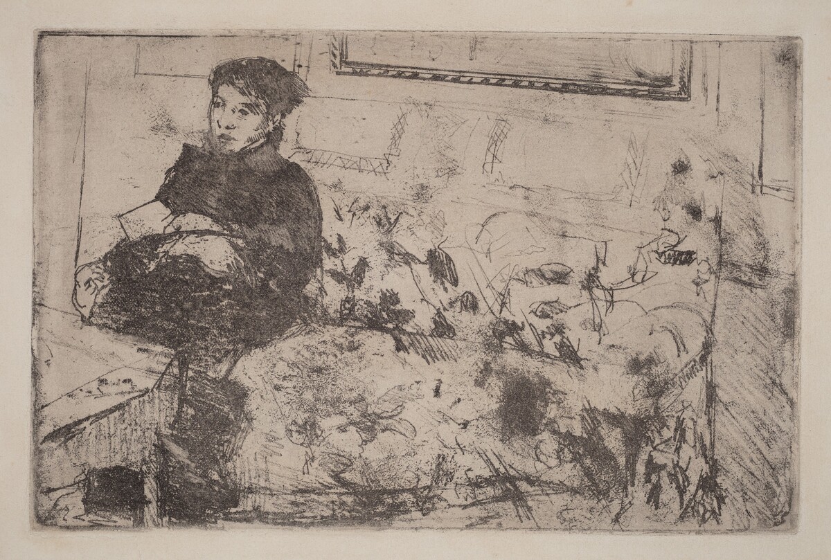 Interior: On the Sofa by Mary Cassatt