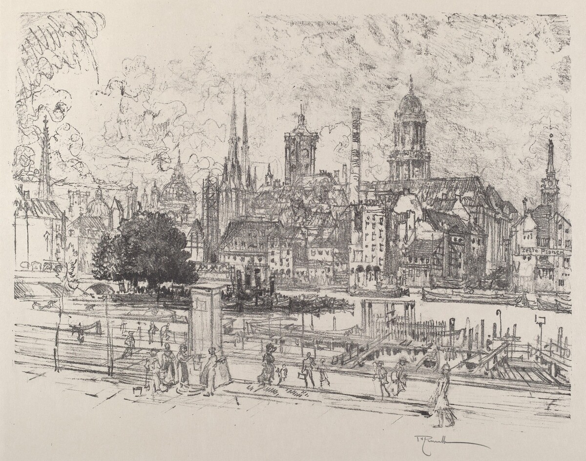 View on the Spree, Berlin by Joseph Pennell