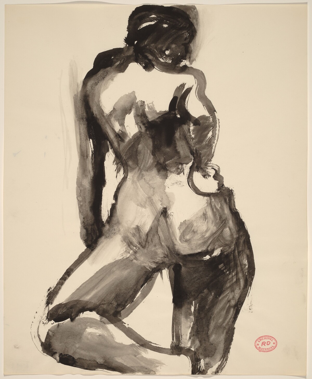 Untitled [female nude, back view] by Richard Diebenkorn
