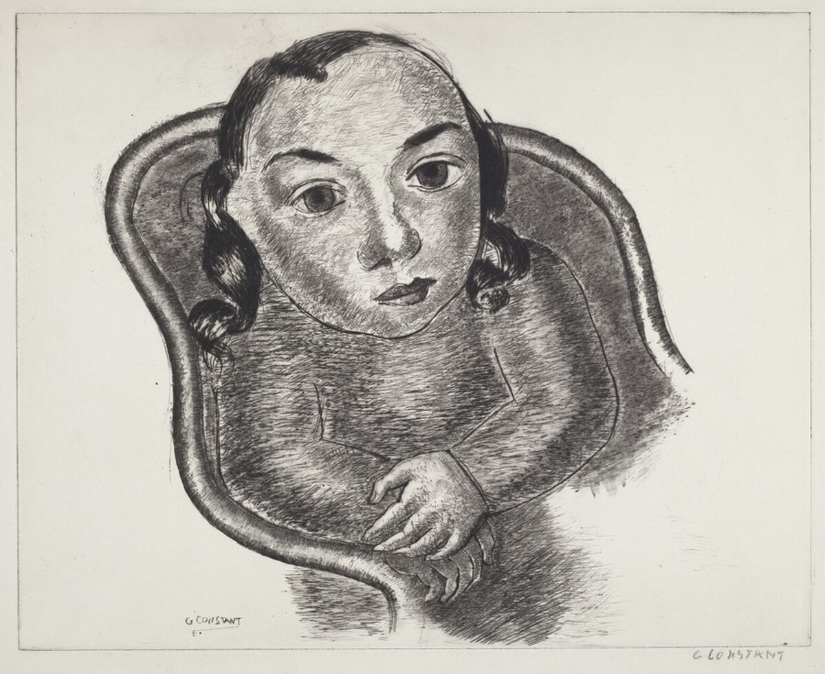 Young Girl Seated by George Constant