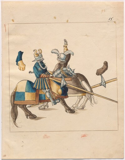 Mock Joust of War with Flying Shields and Without Bevors