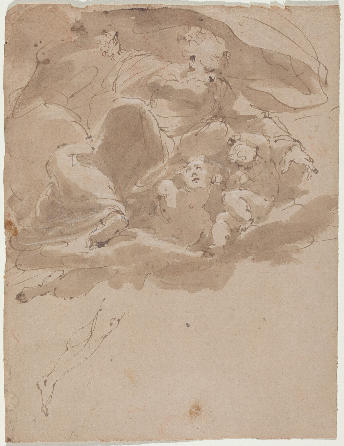 God the Father with Angels by Italian 17th Century