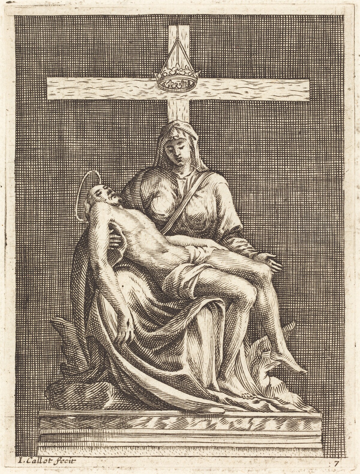 Pietà by Jacques Callot after Michelangelo