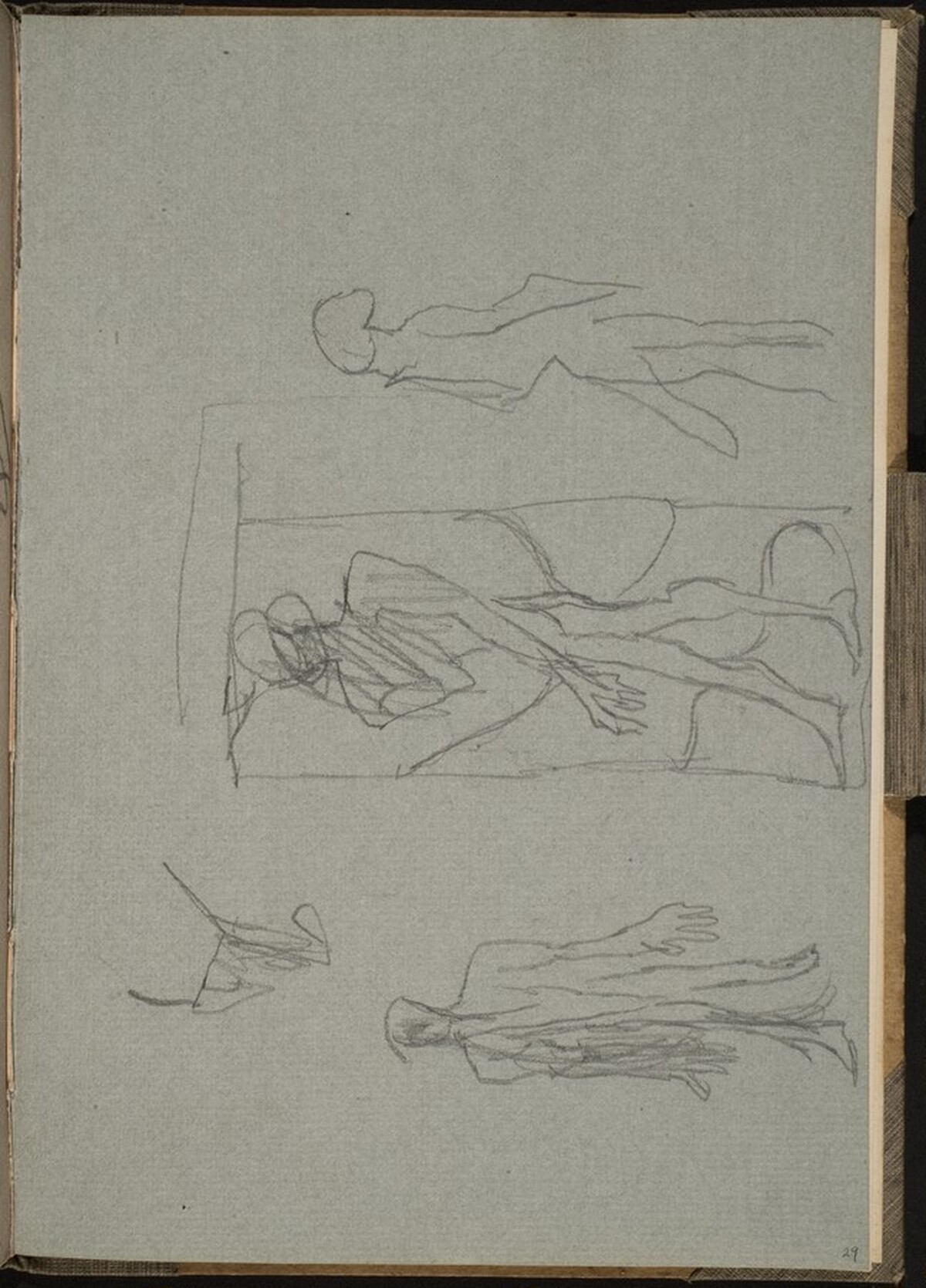 Drei hagere Akte (Three Nude Figures) [p. 29] by Max Beckmann