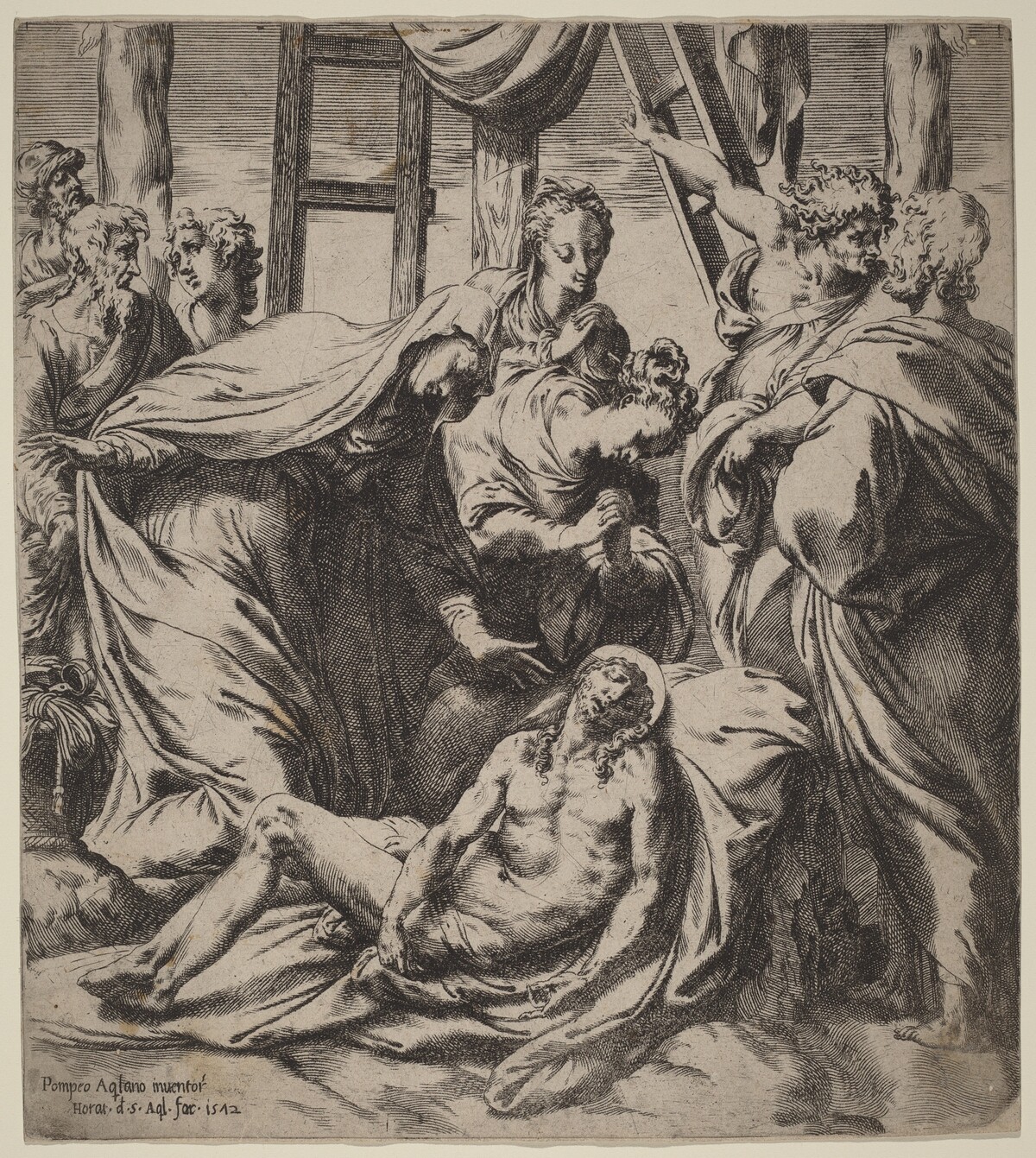The Descent from the Cross by Orazio de Santis after Pompeo Cesura