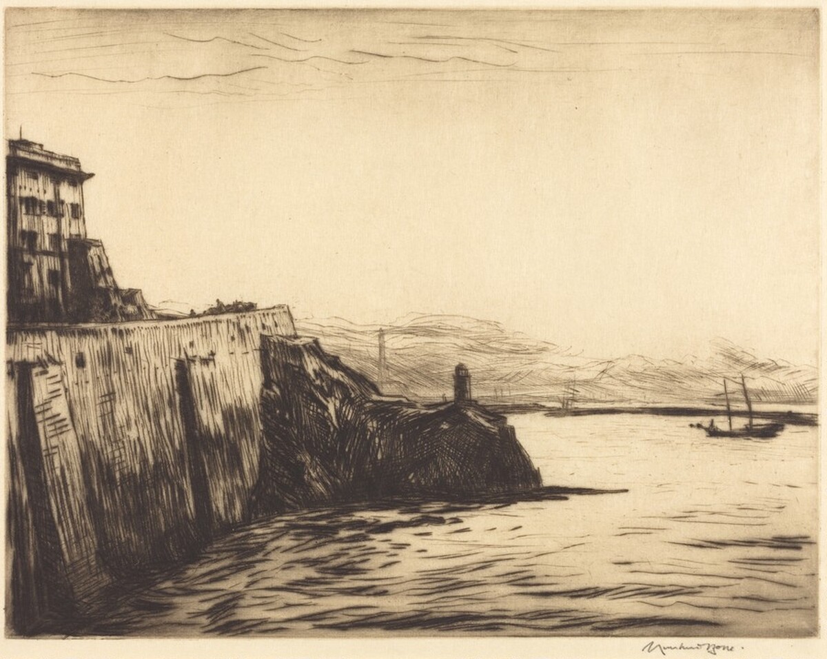 Evening, Port of Genoa by Sir Muirhead Bone