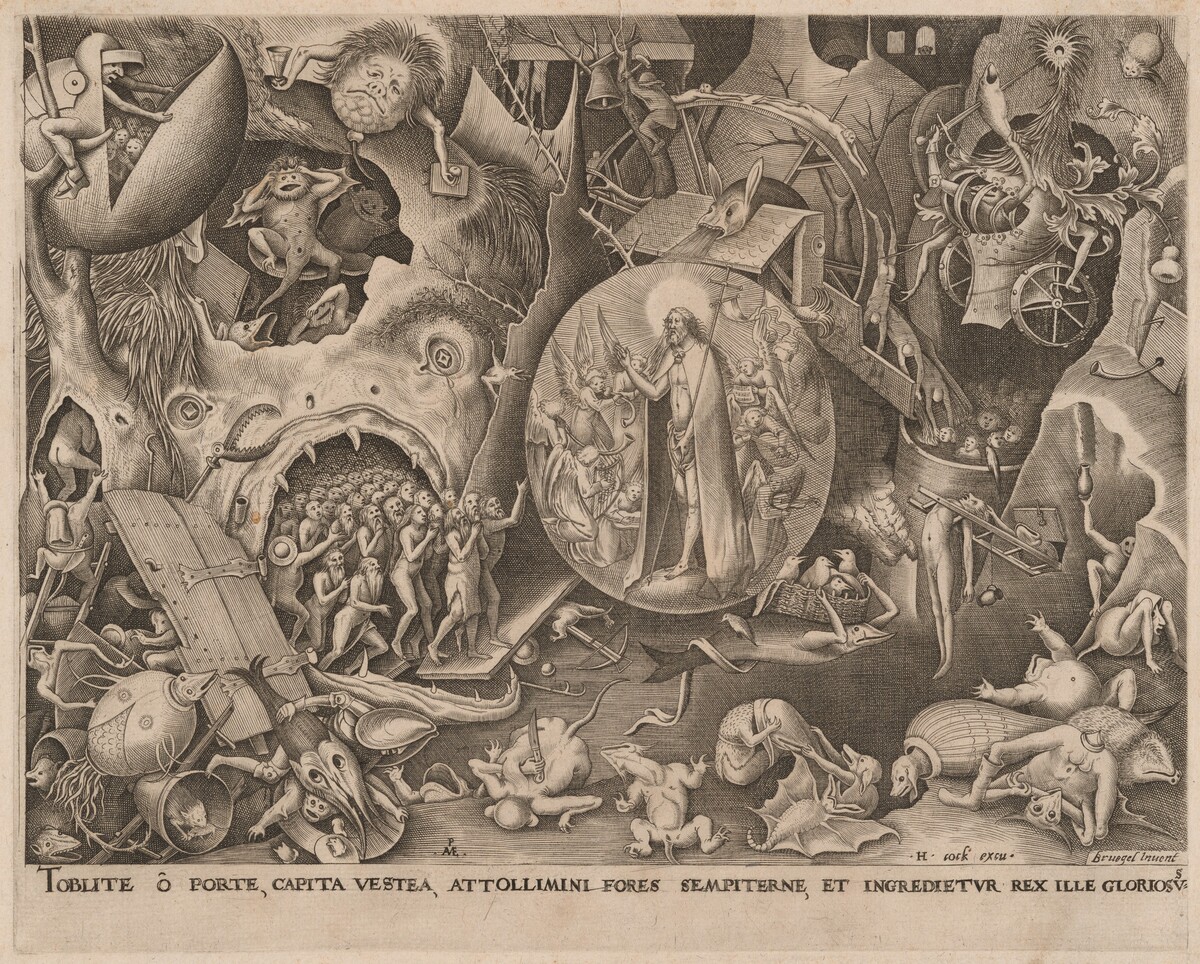 The Descent of Christ into Limbo by Pieter van der Heyden, after Pieter Bruegel the Elder