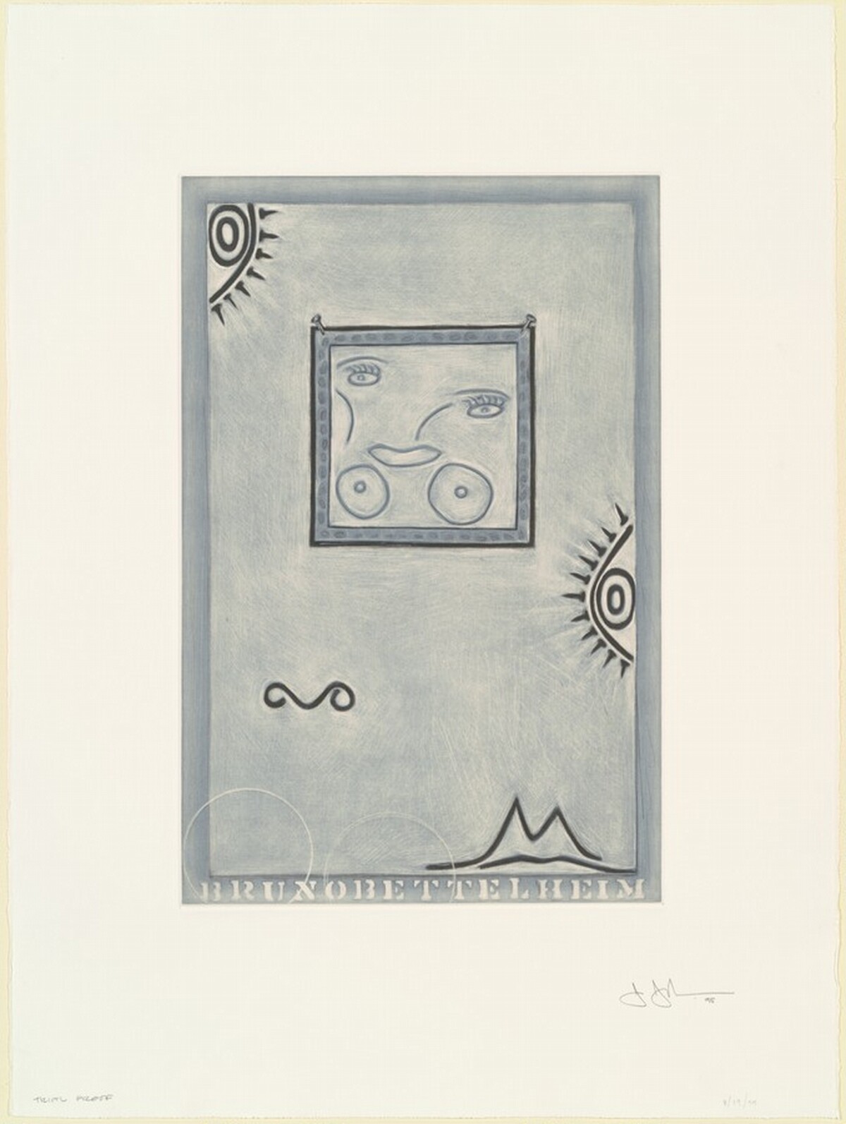 Untitled (White Mezzotint) [trial proof] by Jasper Johns