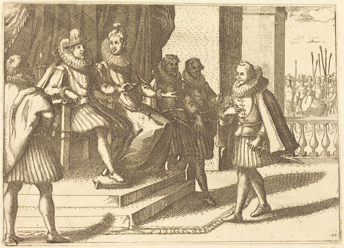 King and Queen in Consultation about the Turks by Jacques Callot