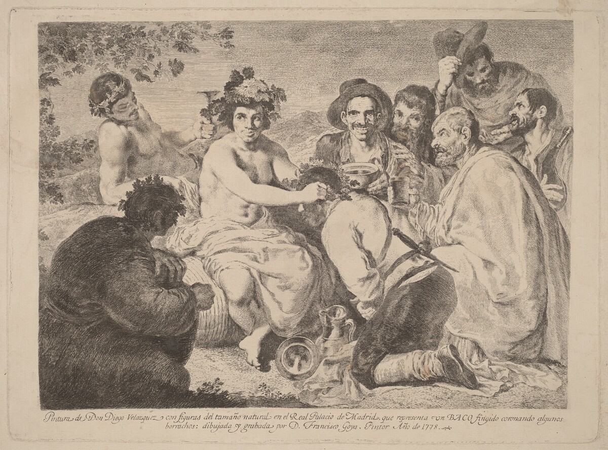 Baco (Bacchus) by Francisco Goya after Diego Velázquez