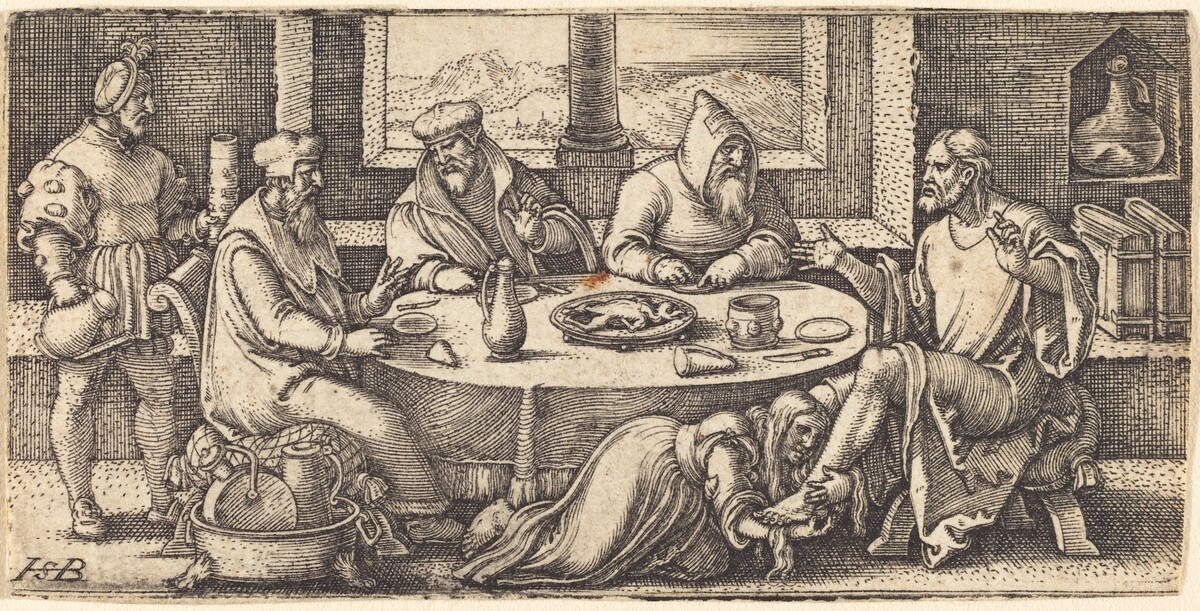 Christ at the Table of Simon the Pharisee by Sebald Beham