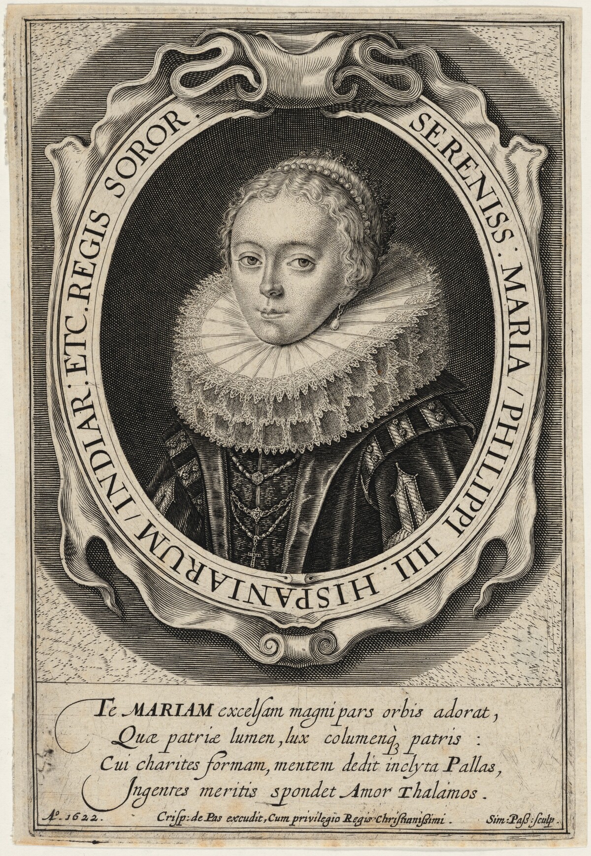 Maria of Austria, Infanta of Spain by Simon de Passe
