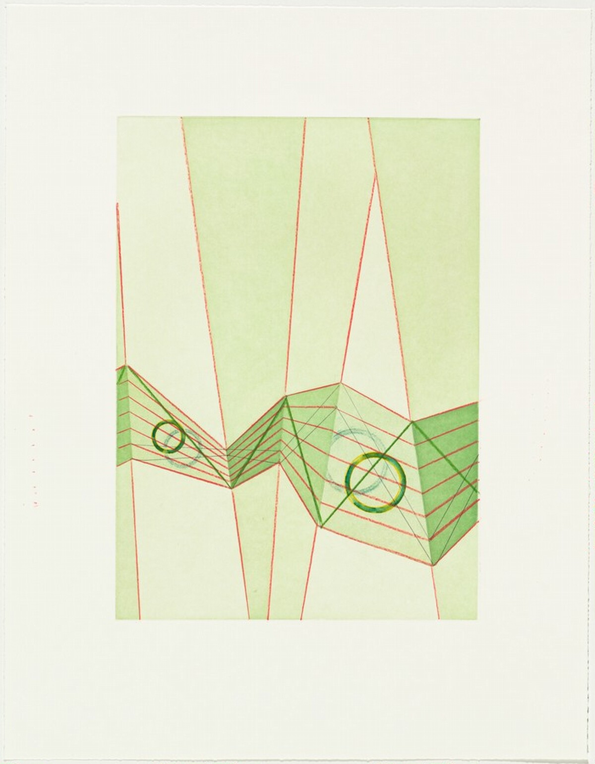 Untitled (diagonals) [working proof] by Tomma Abts