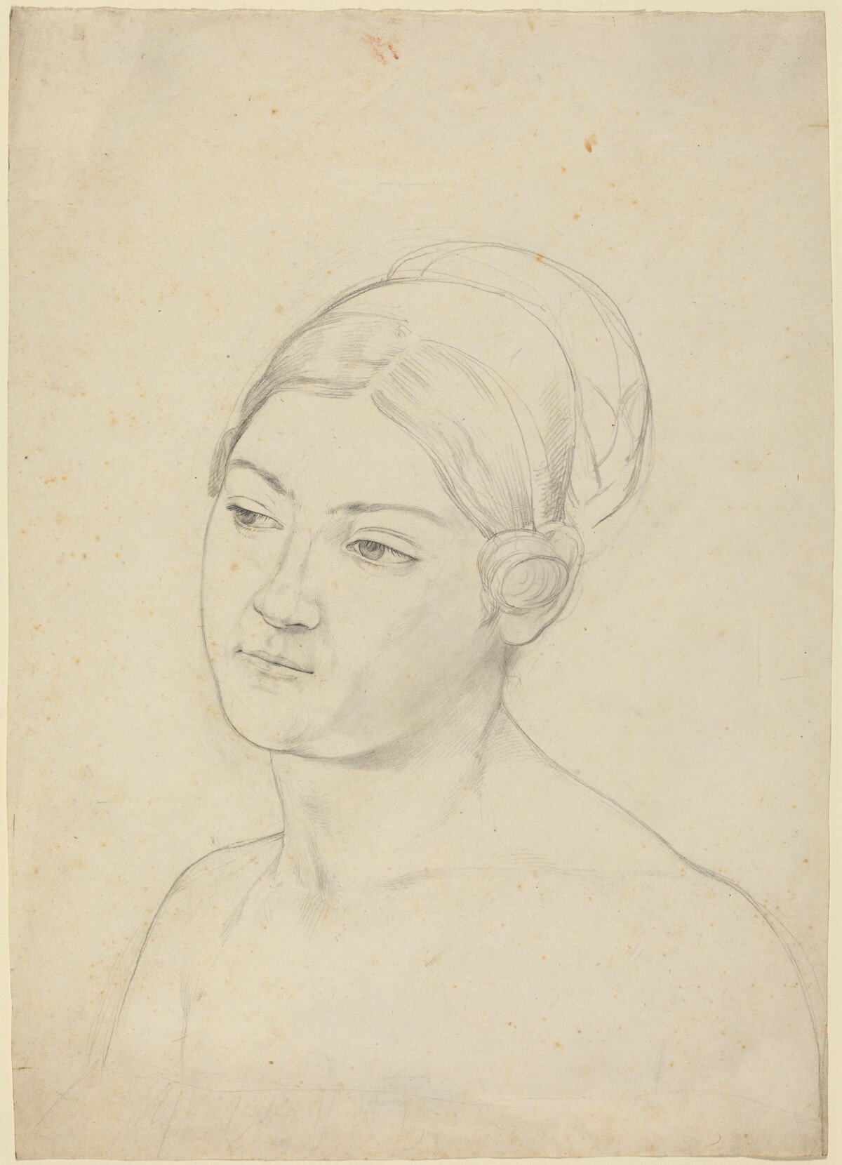 Head of a Young Woman by Moritz Daniel Oppenheim