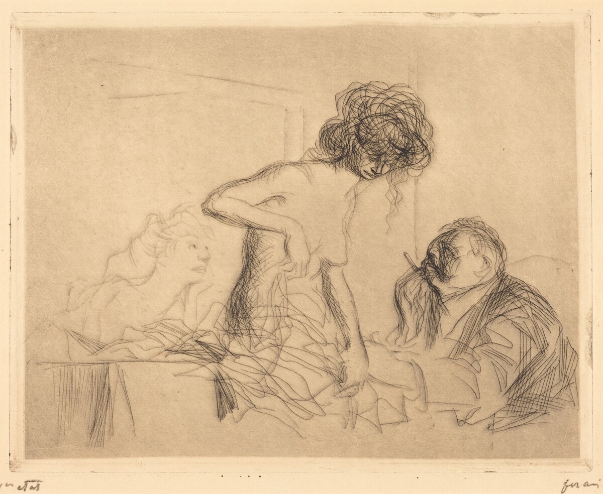 En cabinet particulier (1ère planche) (In a Private Room) (first plate) by Jean-Louis Forain