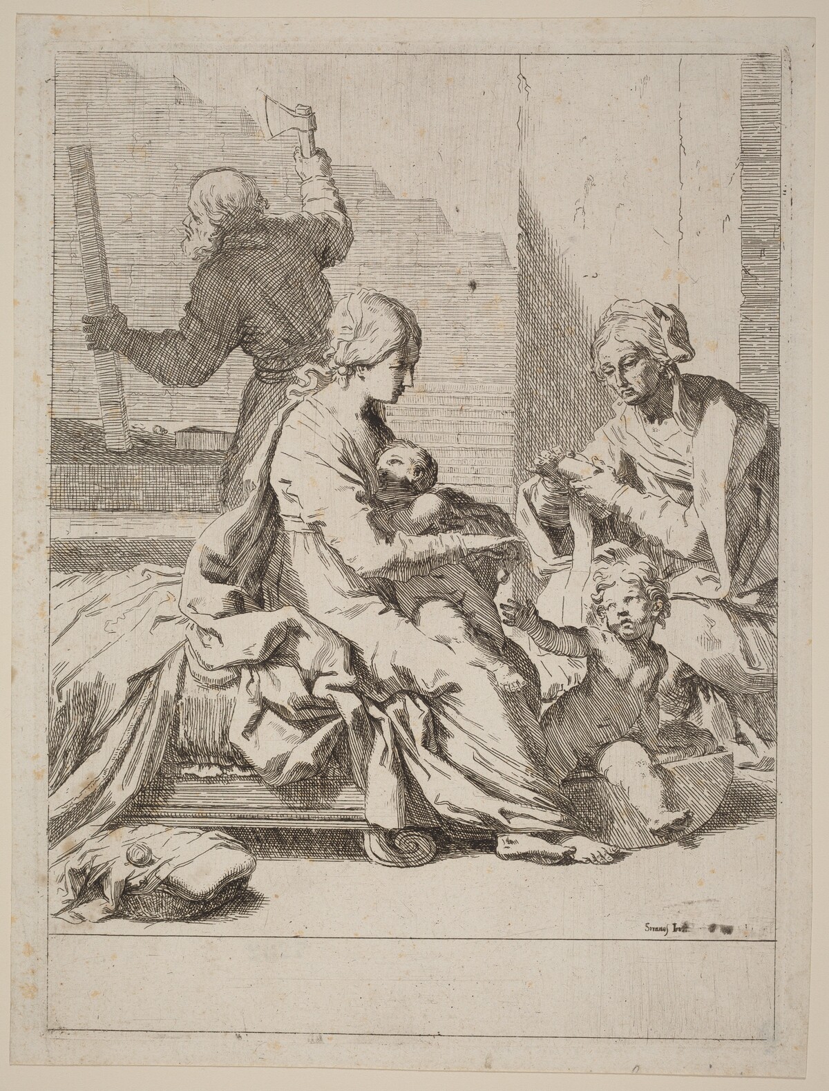 The Holy Family with Saint Elizabeth and Saint John the Baptist by Elisabetta Sirani