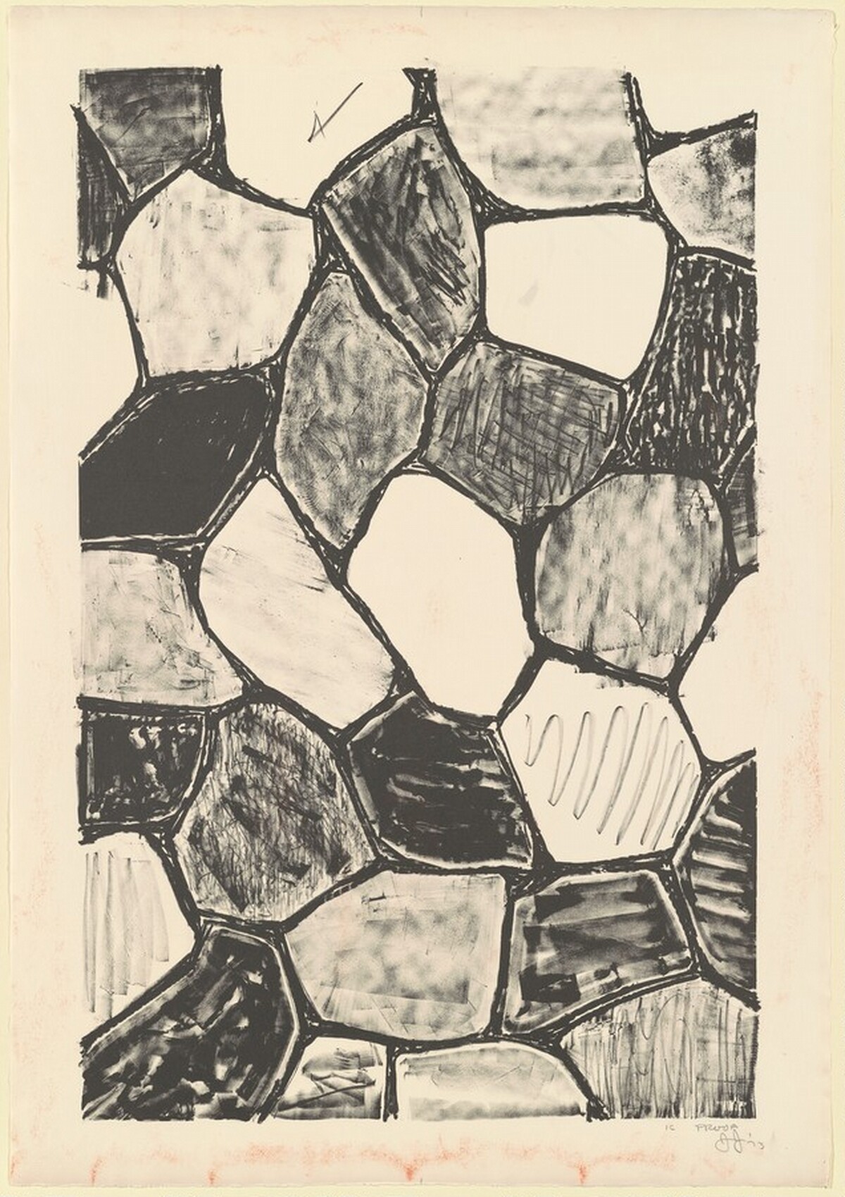 Four Panels from Untitled 1972 [C panel, trial proof 1] by Jasper Johns