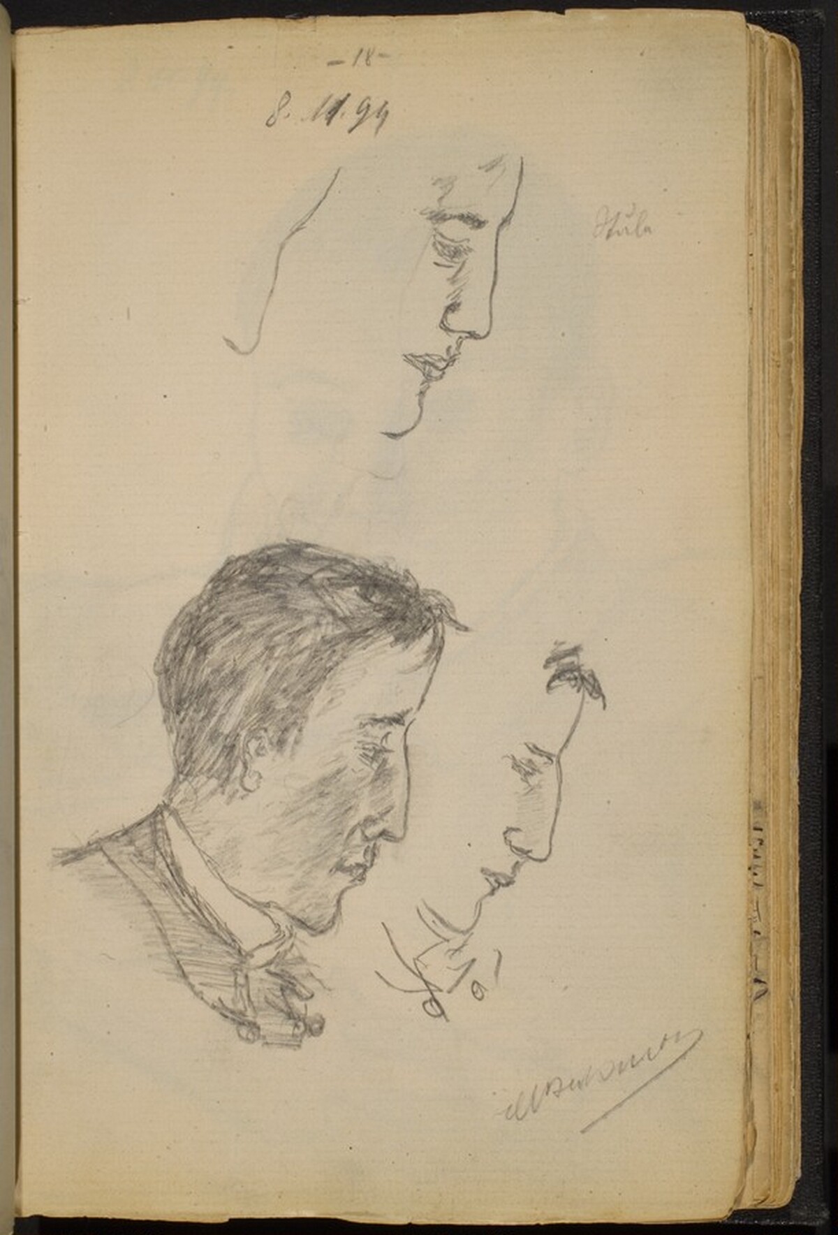 Studies of a Man's Profile by Max Beckmann