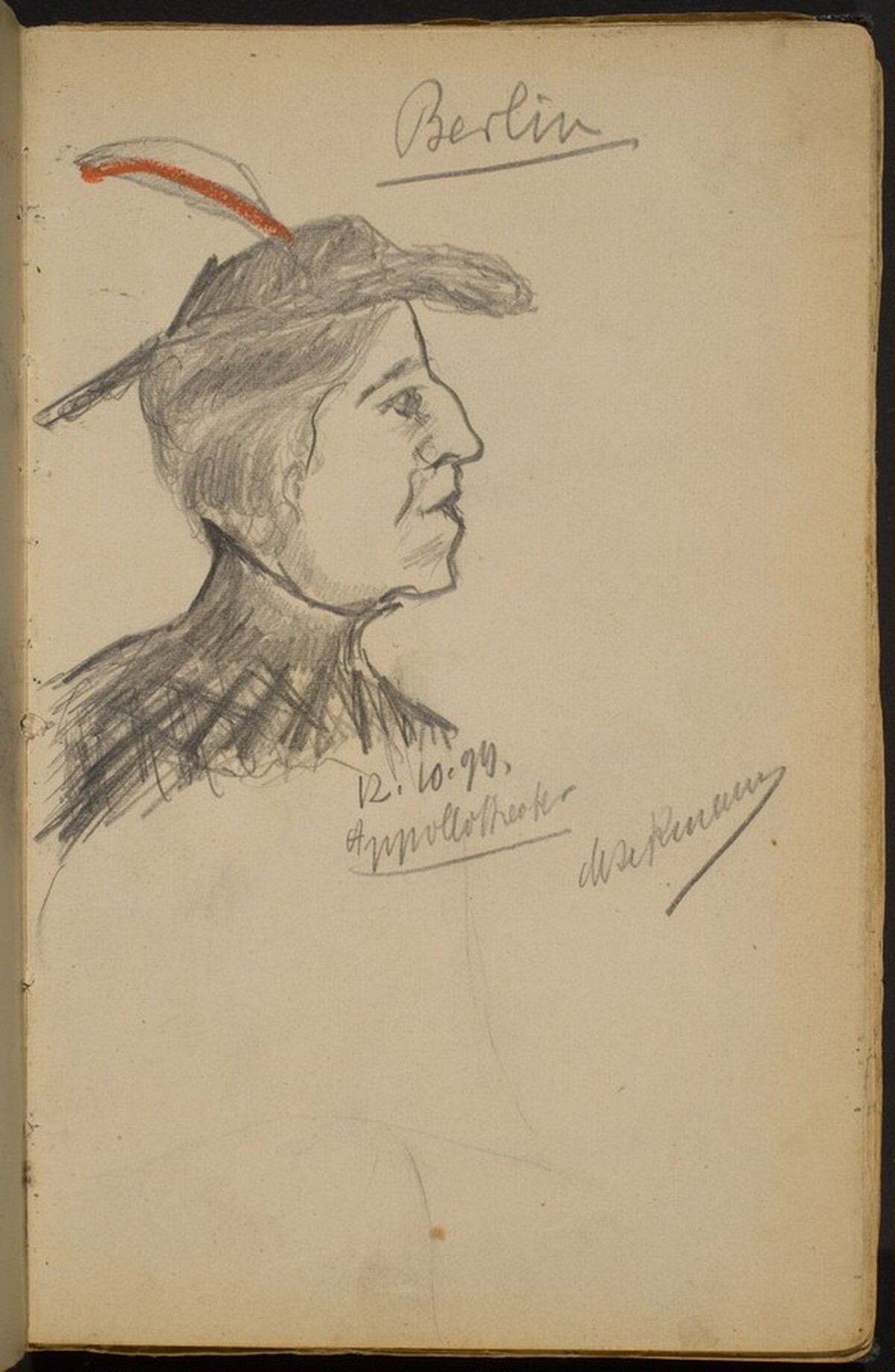 Woman in Profile to the Right by Max Beckmann