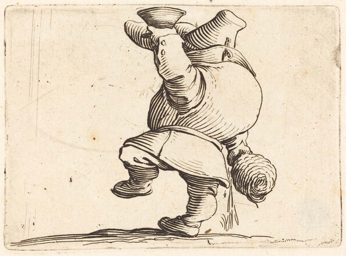 The Drinker, Back View by Jacques Callot