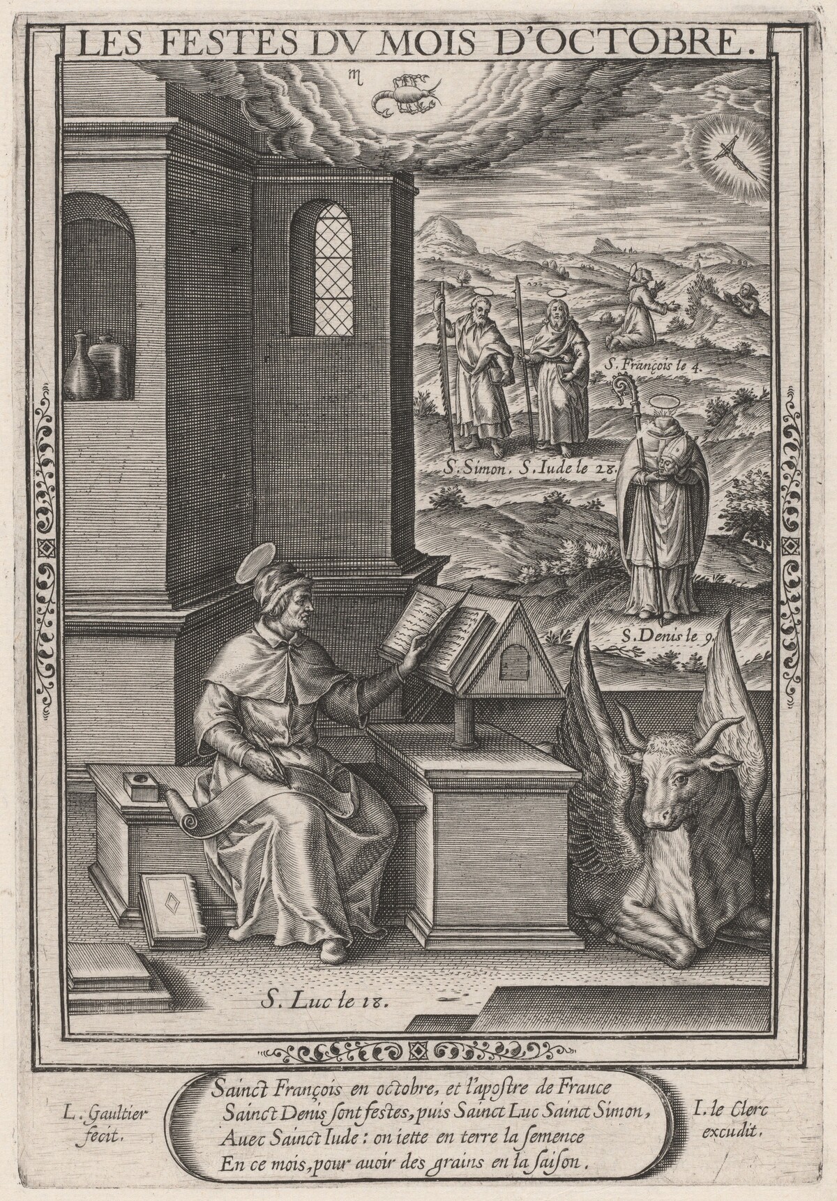 Les Festes du mois de Octobre (October: Saint Luke) by Léonard Gaultier