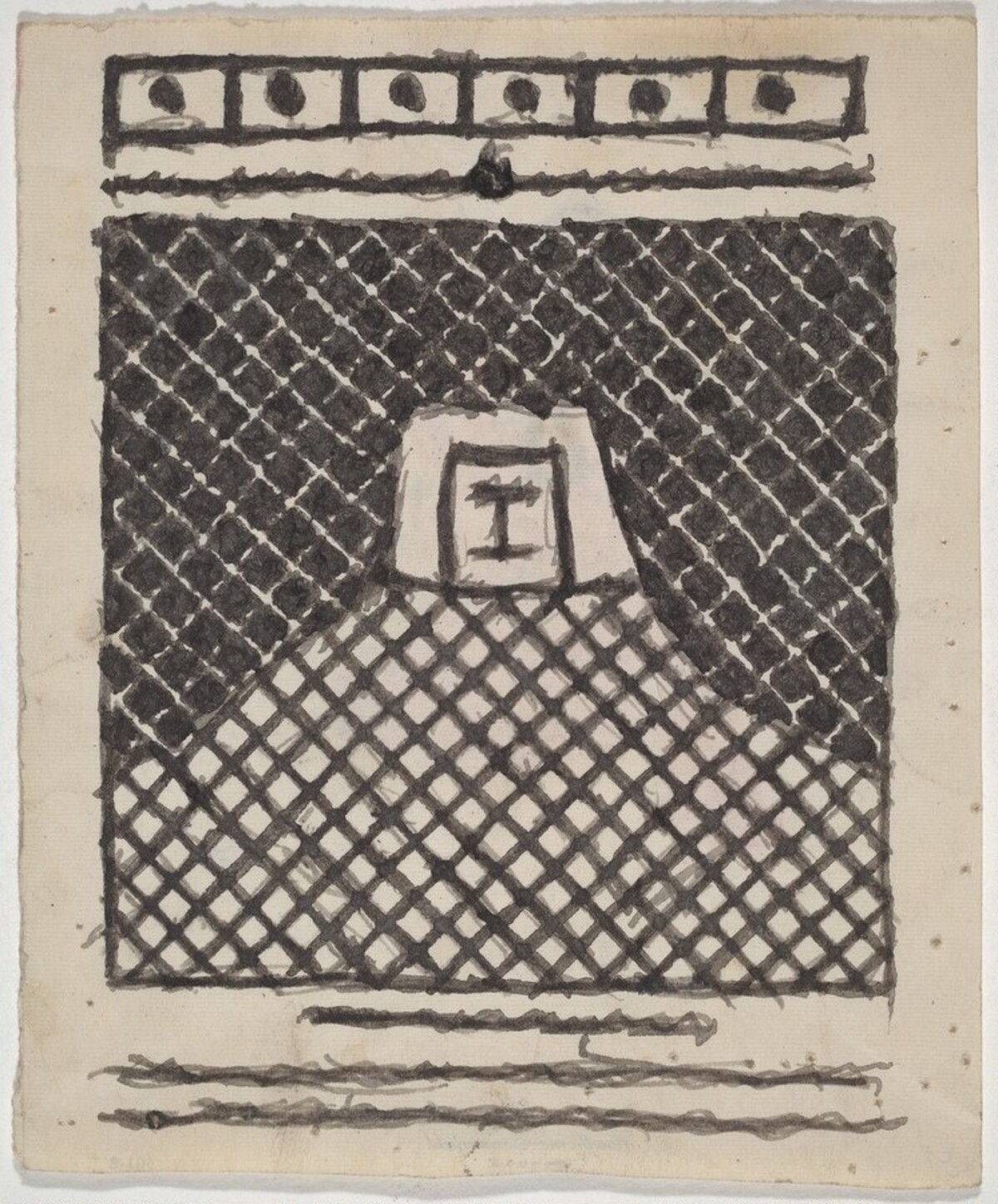 Untitled (Patterned Figure) by James Castle