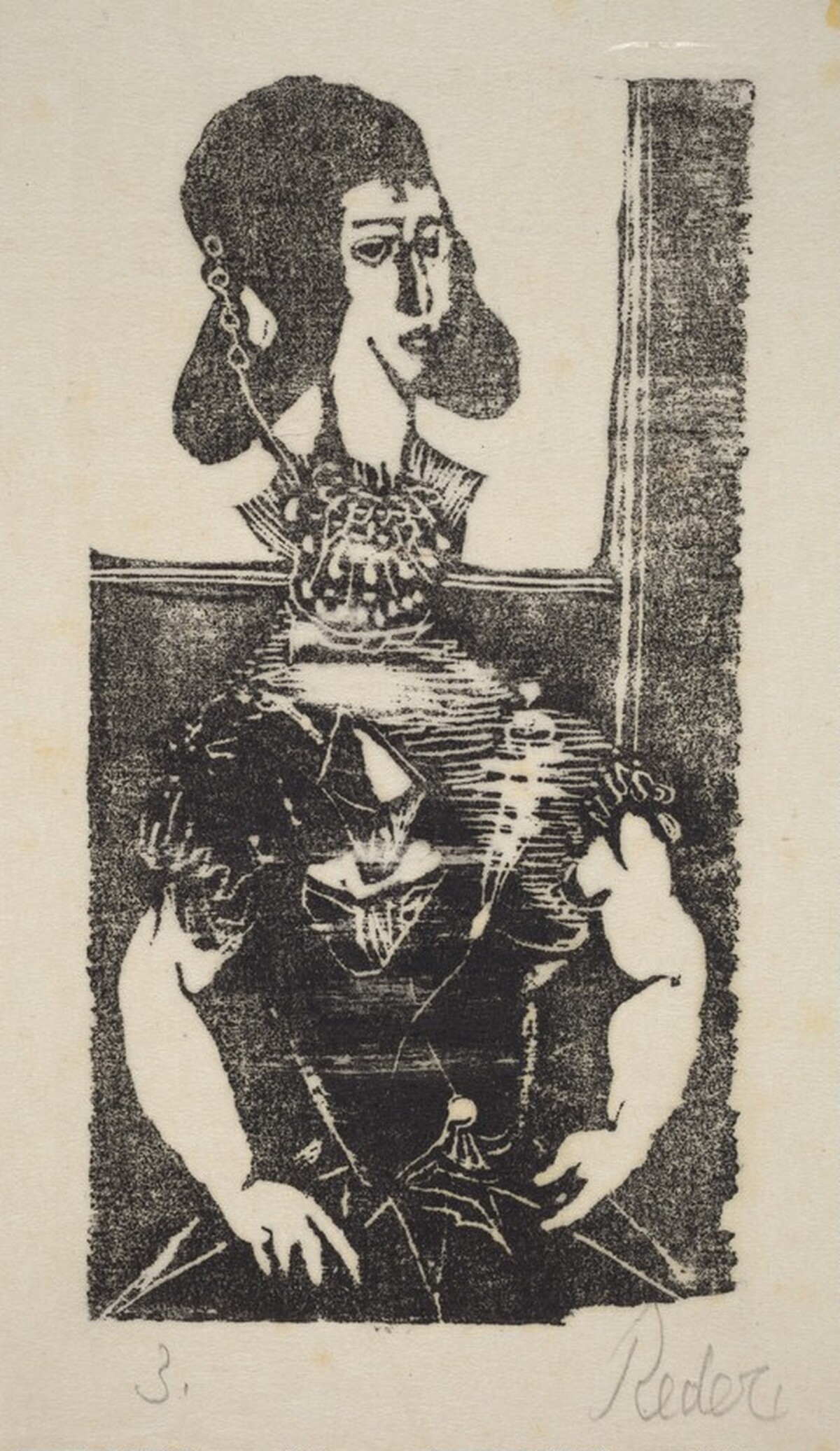 Woman with Long Neck by Bernard Reder