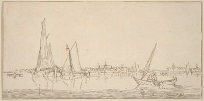 River with Town