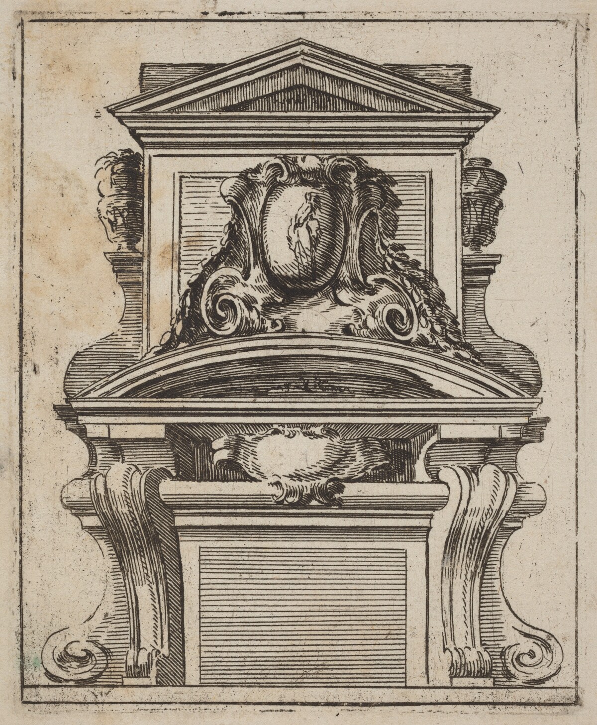 Architectural Motif with a Figure by Carlo Antonio Buffagnotti