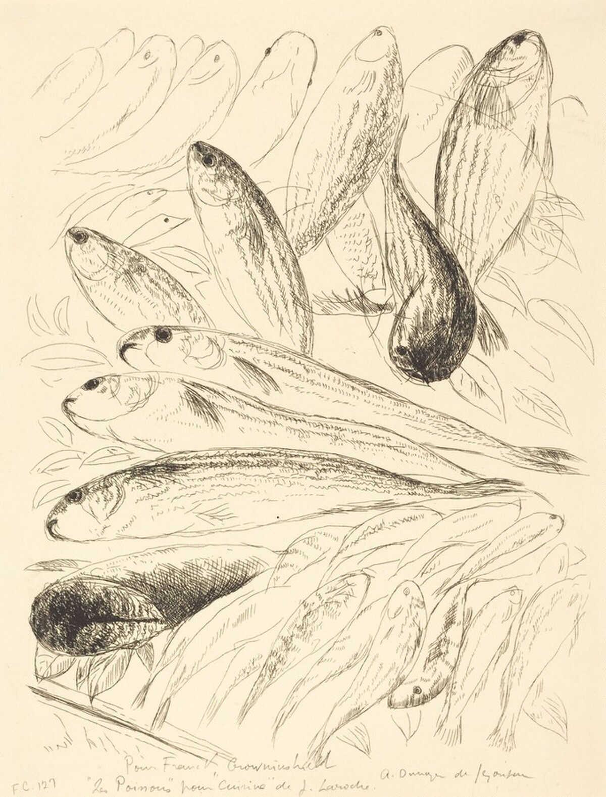 Fish (Les crustaces et les poissons) by André Dunoyer de Segonzac