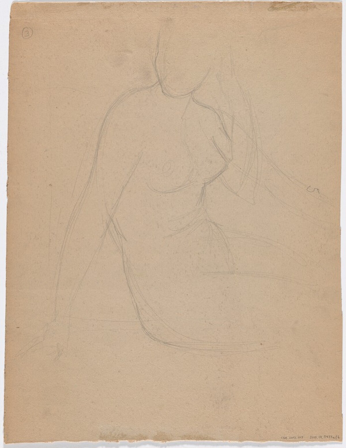 Study of a Seated Nude by František Kupka