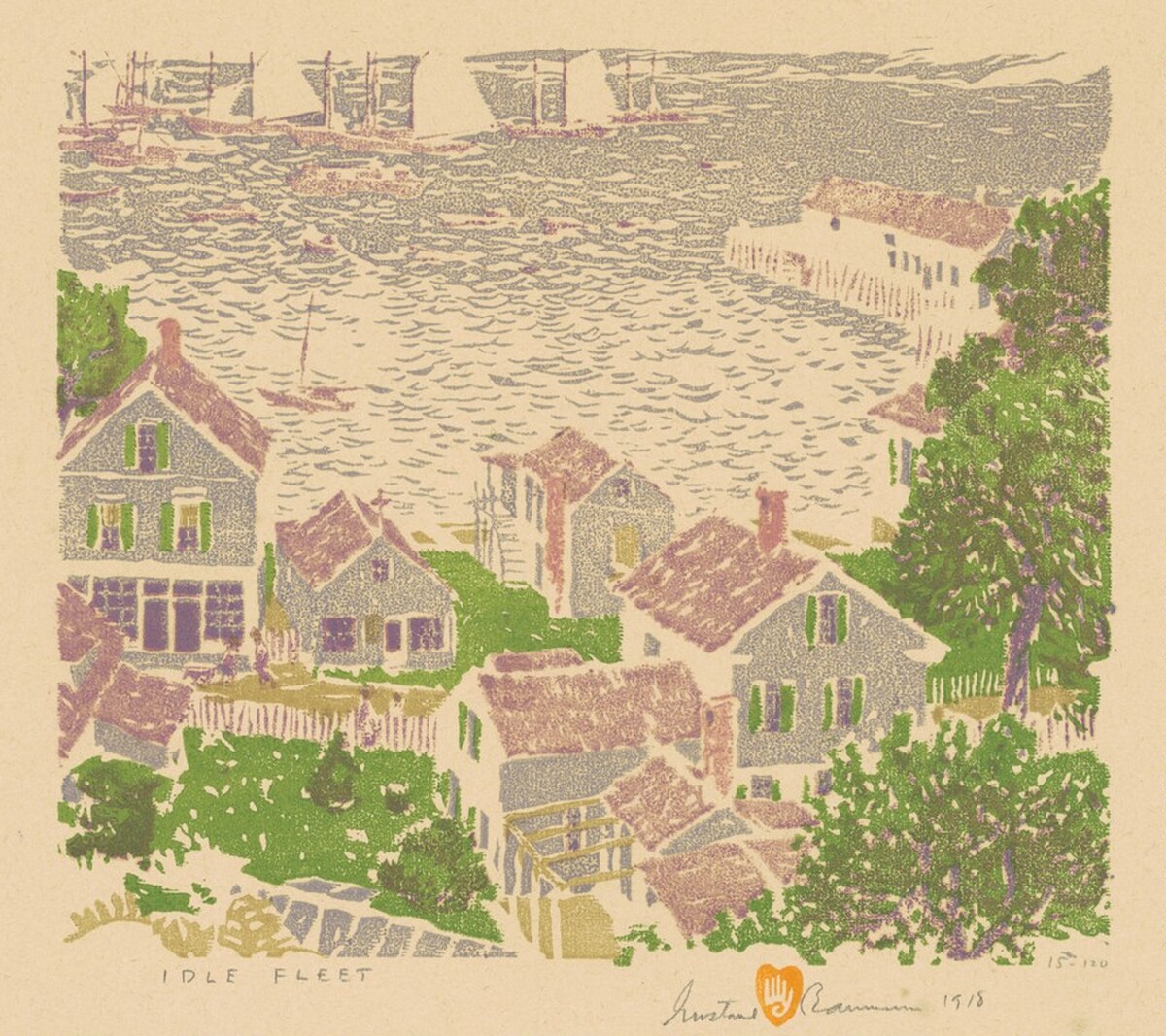 Idle Fleet by Gustave Baumann