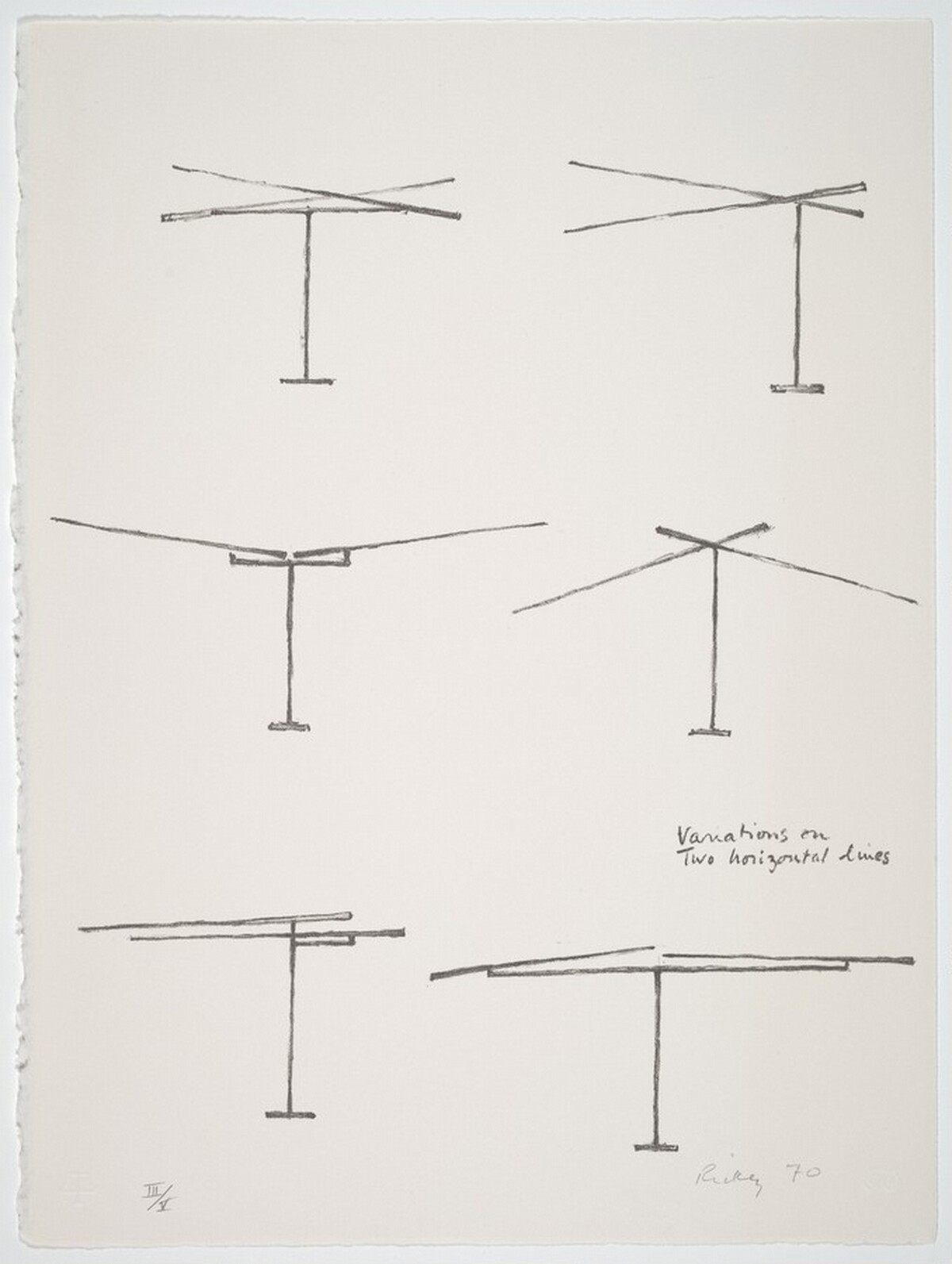 Variations on Two Horizontal Lines by George Rickey