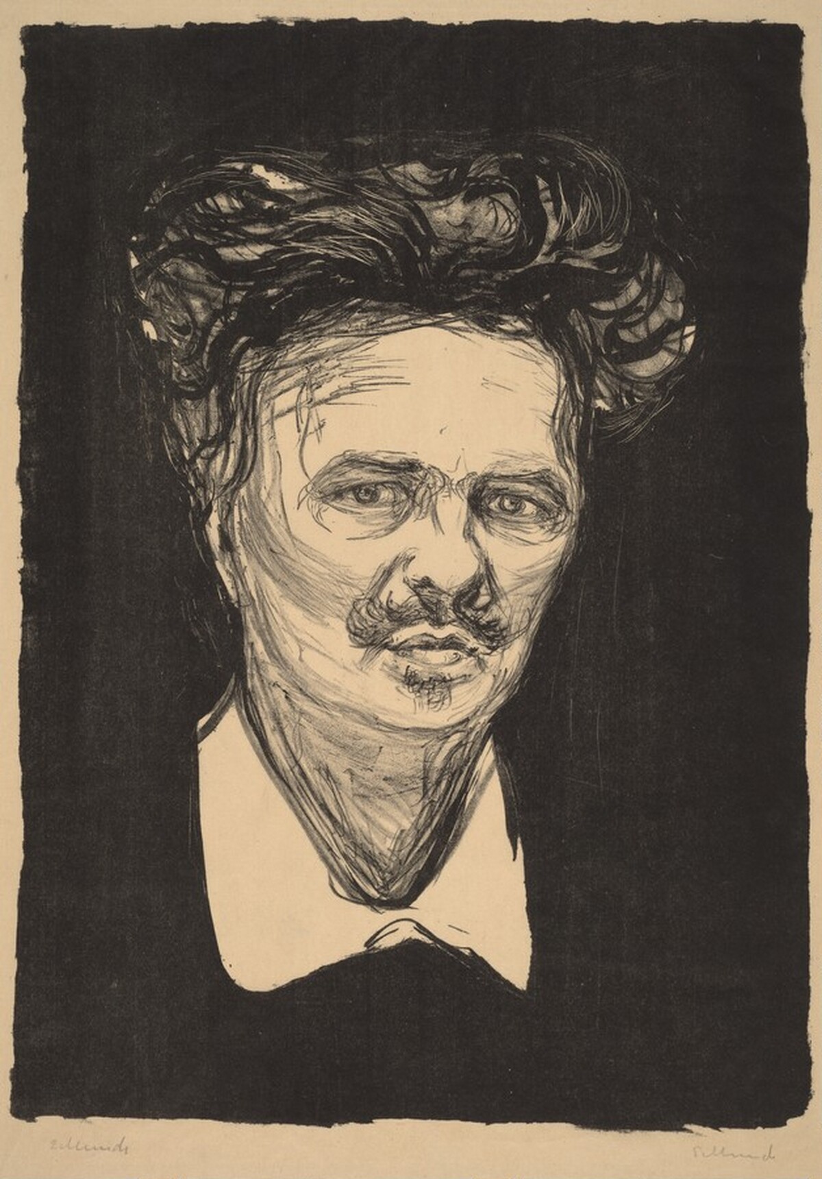 August Strindberg by Edvard Munch