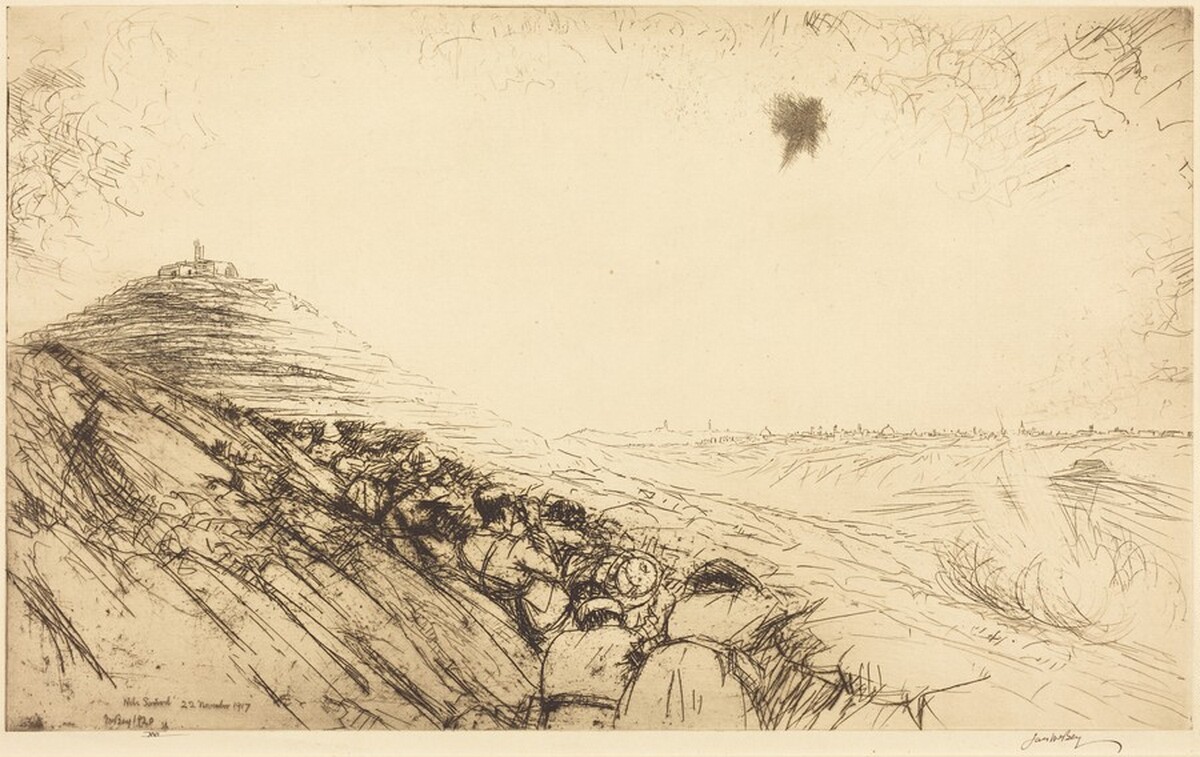 The First Sight of Jerusalem - Nebi Samwil, No.2 by James McBey