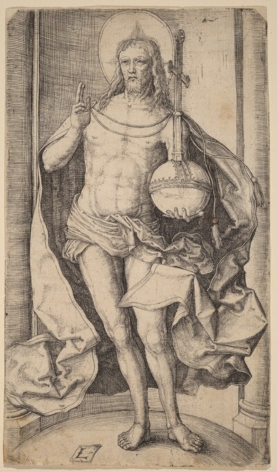 The Savior Standing with the Globe and Cross in His Left Hand