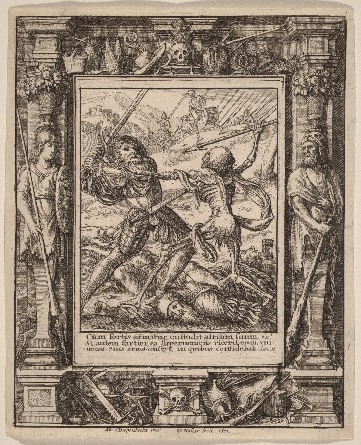 Knight by Wenceslaus Hollar after Hans Holbein the Younger after Abraham van Diepenbeeck