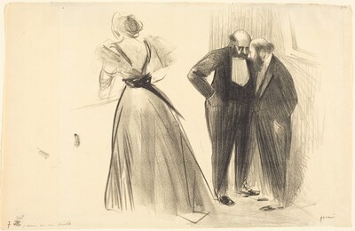 Trois dessins sur une feuille (Three Drawings on a Sheet)