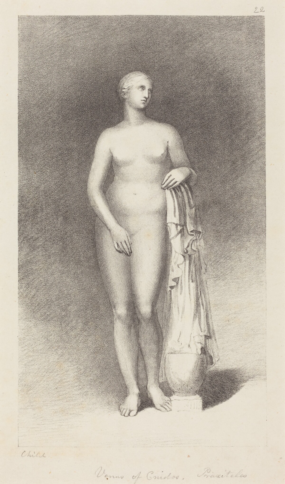 Venus of Cnidos, by Praxiteles by George Childs after John Flaxman