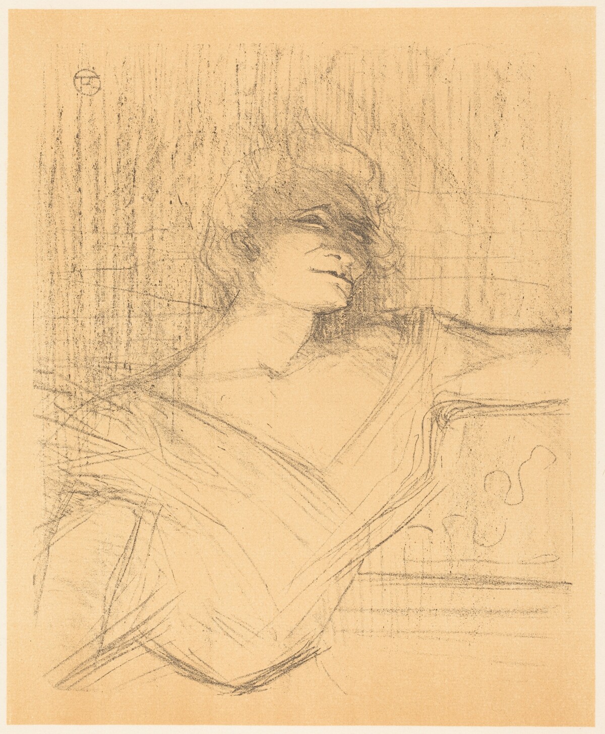 In "La glu" (Dans "La glu") by Henri de Toulouse-Lautrec
