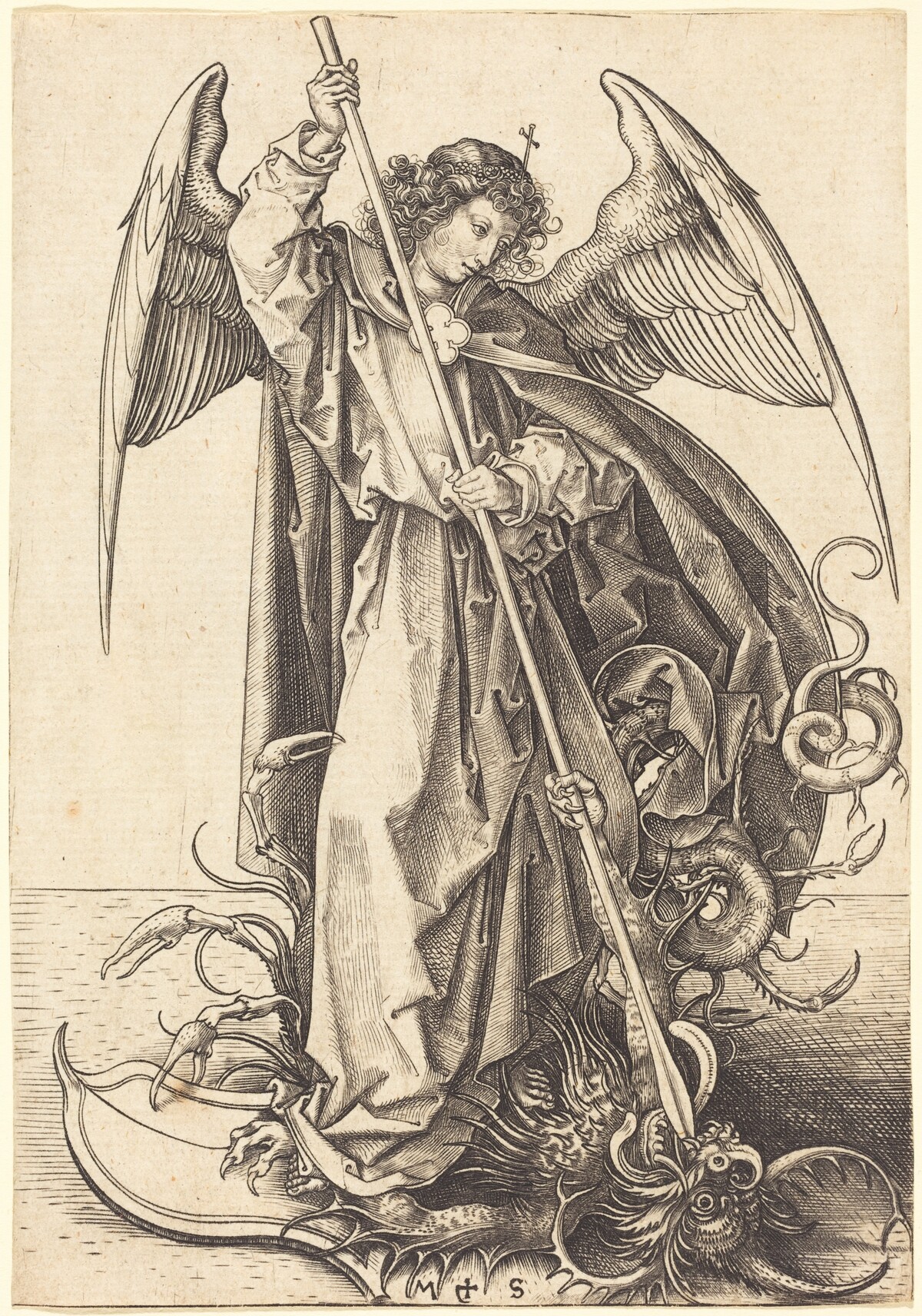 Saint Michael Slaying the Dragon by Martin Schongauer