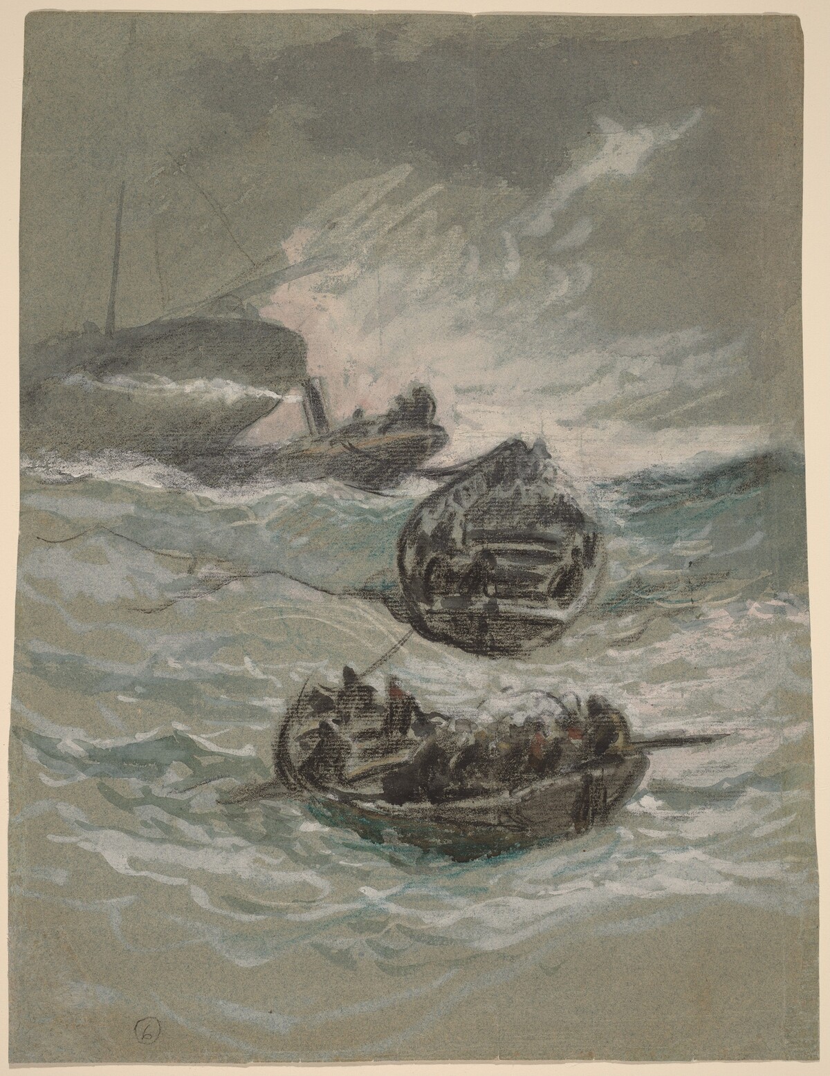 The Shipwreck by Elihu Vedder