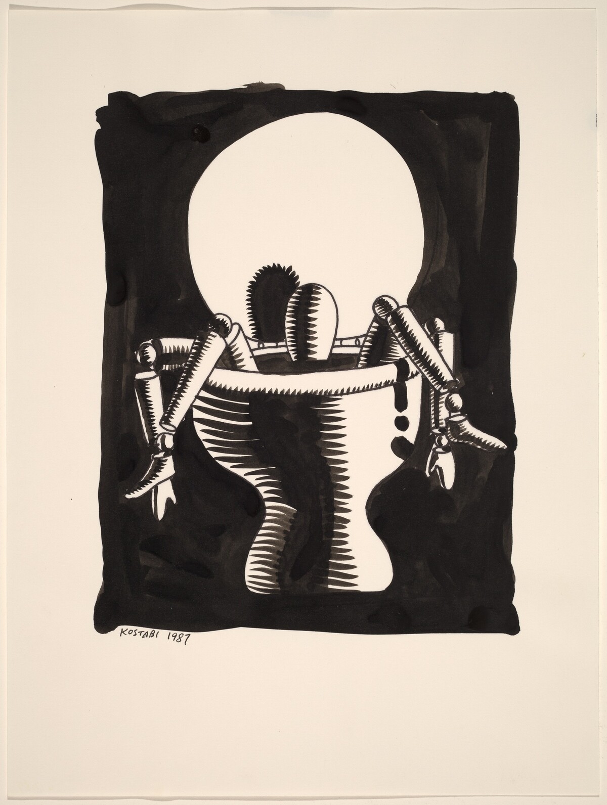 Puppet in Toilet by Mark Kostabi