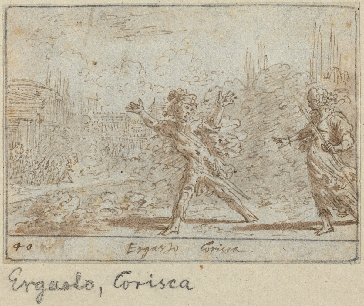 Ergasto and Corisca by Johann Wilhelm Baur
