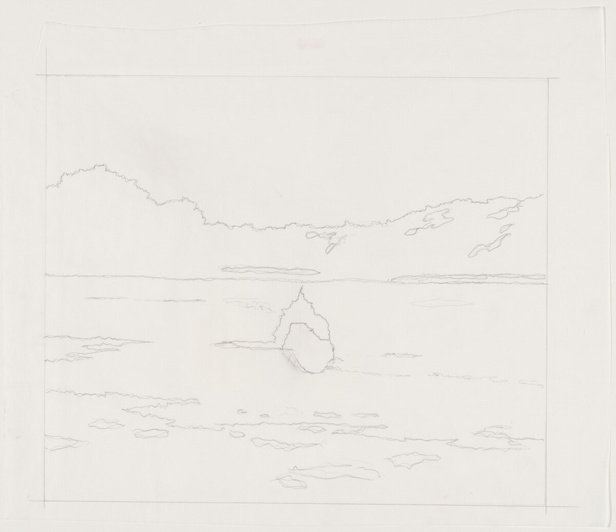 Sky and Mirror [preparatory drawing] by April Gornik