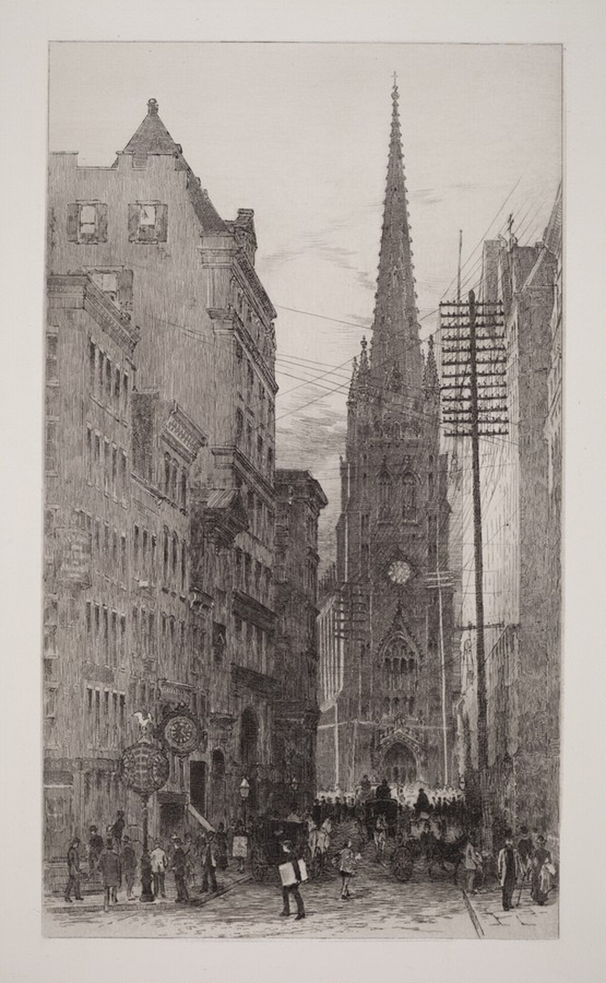 Old Trinity & Wall Street by Frank M. Gregory