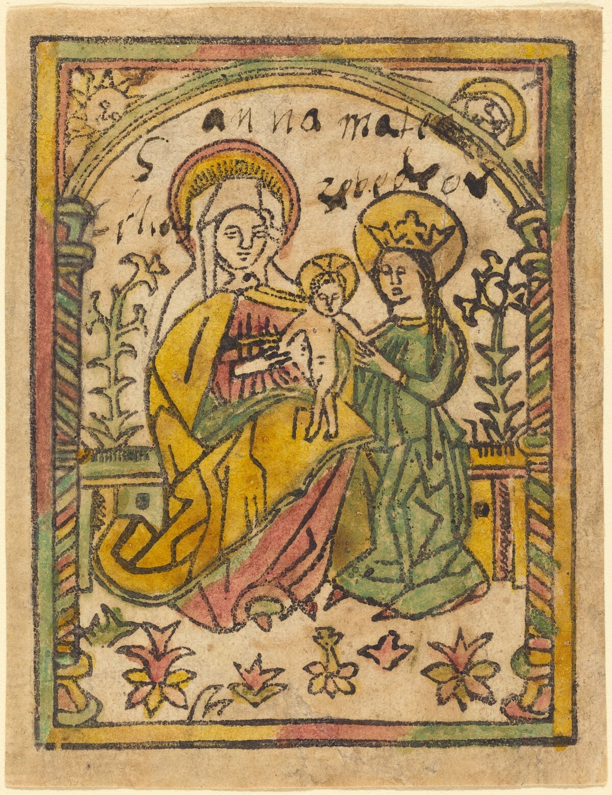 Saint Anne with the Madonna and Child by German 15th Century