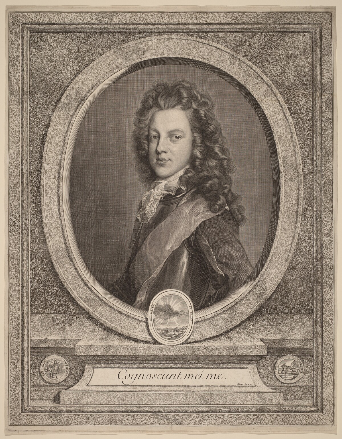 James III, Prince of Wales by Gerard Edelinck after François de Troy