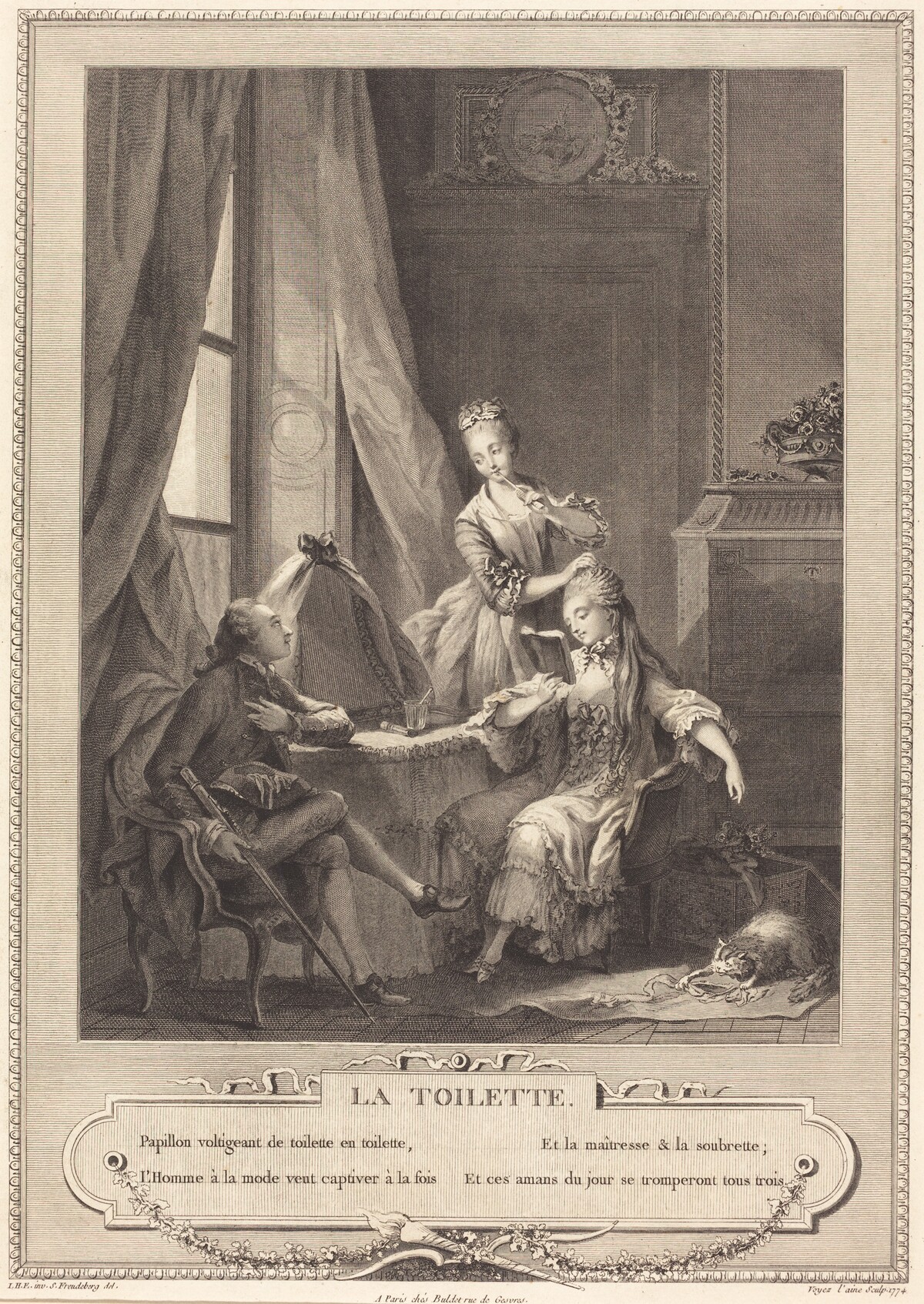 La toilette by Nicolas Joseph Voyez after Sigmund Freudenberger